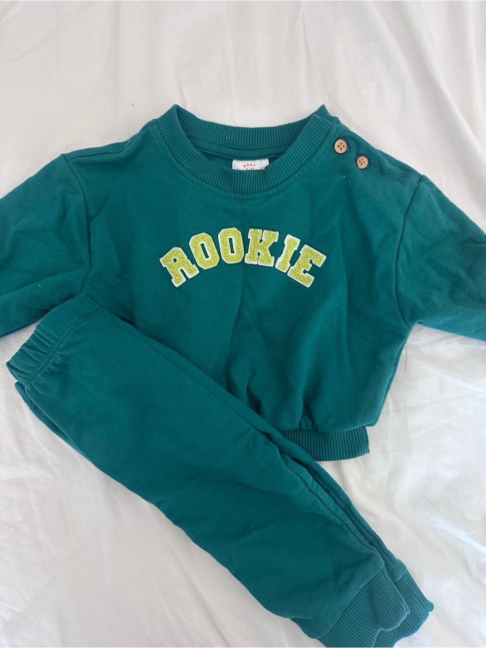 Cat & Jack Teal 'Rookie' Sweatpants & Joggers Set